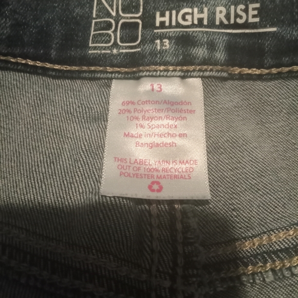 Denim high rise fringe ripped jean shorts - Picture 5 of 9